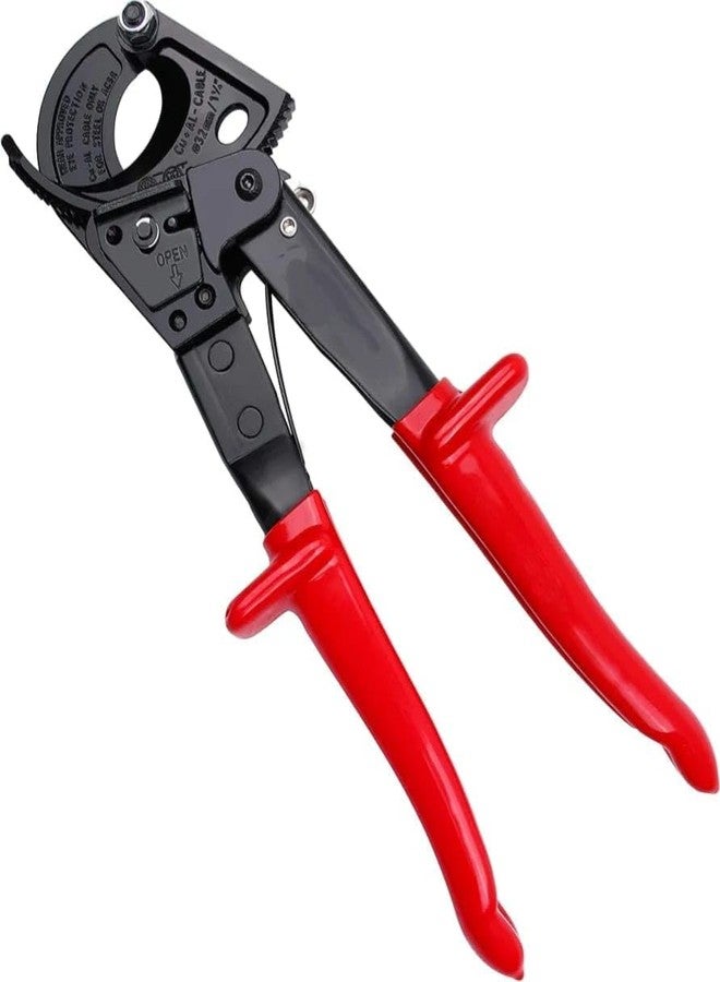 HELLARO قاطع أسلاك وكابلات HALLARO ذو آلية تروس، وقاطع أسلاك وكابلات نحاسية وألومنيوم شديد التحمل لقطع الأسلاك الكهربائية حتى 240 مم²، كماشة قطع - Image 1